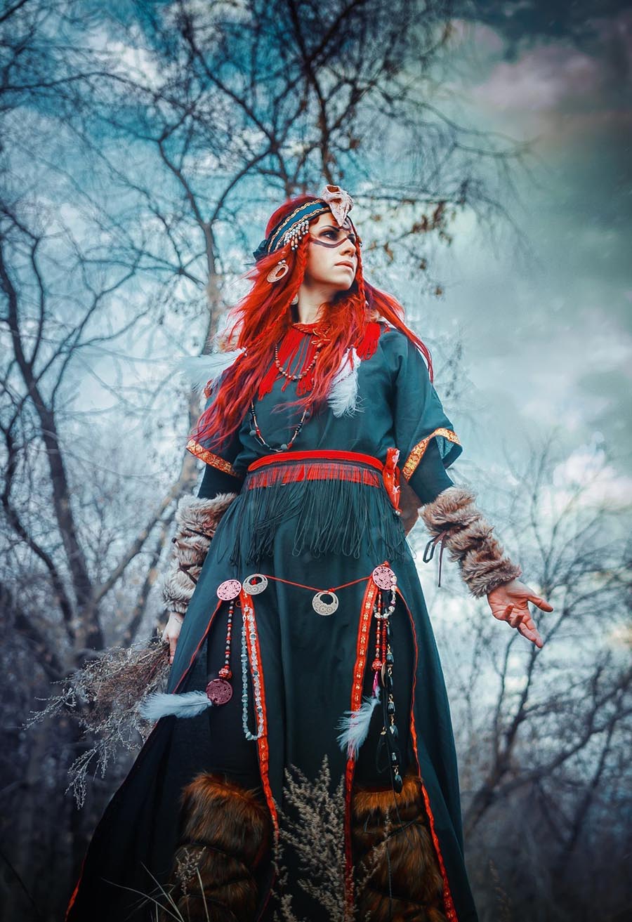 Girls in Slavic costumes underwear in Sakai