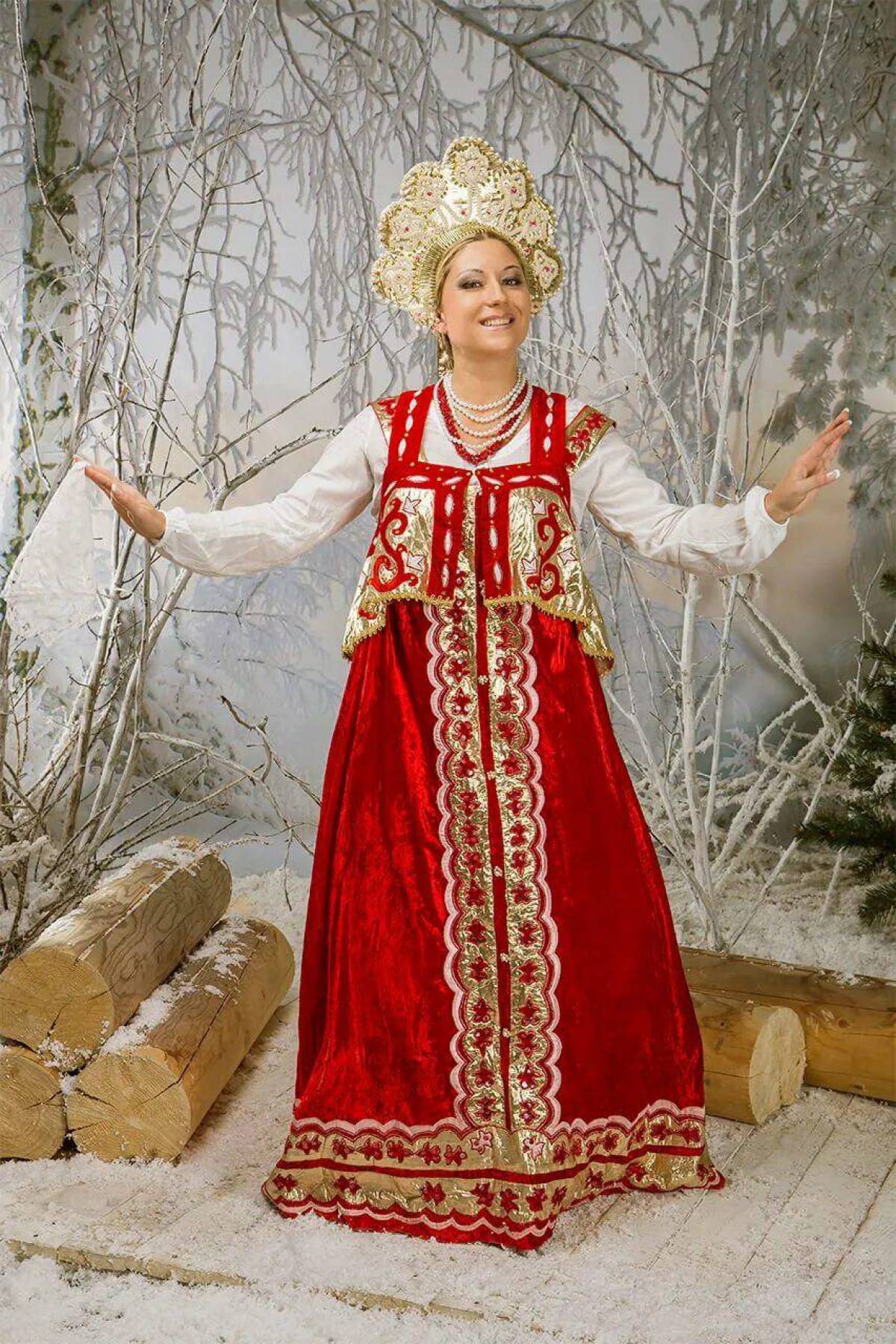 Girls in Slavic costumes in Sakai