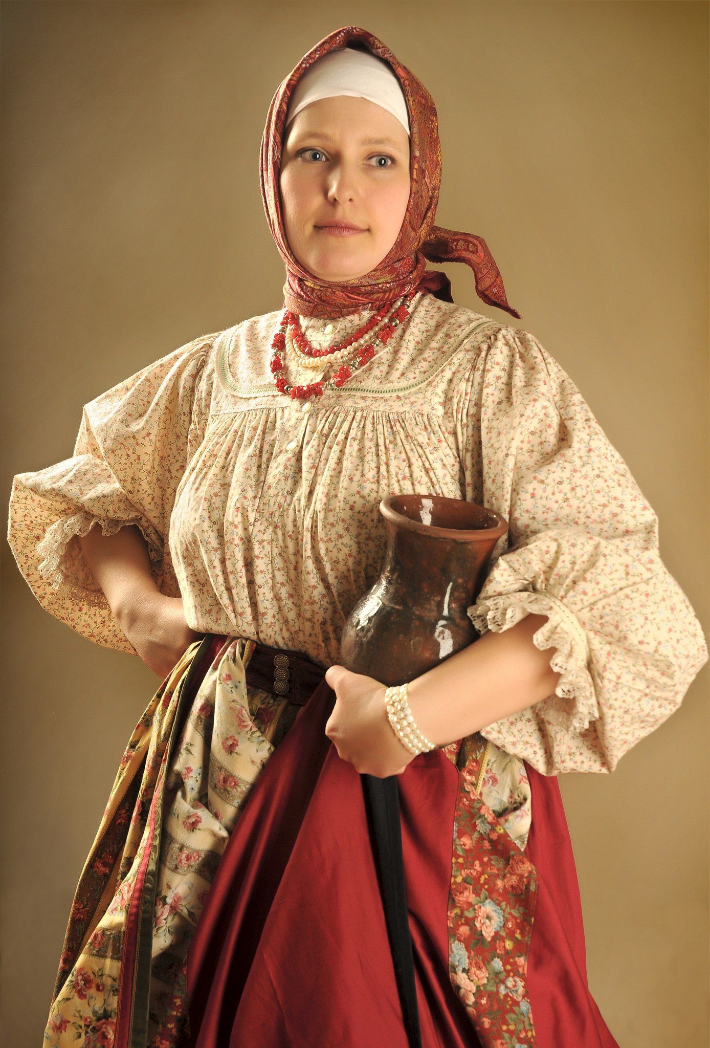 Girls in Slavic costumes in Sakai